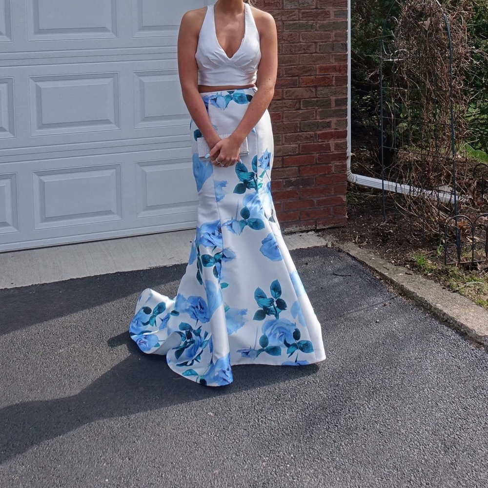 Floral Two Piece prom dress